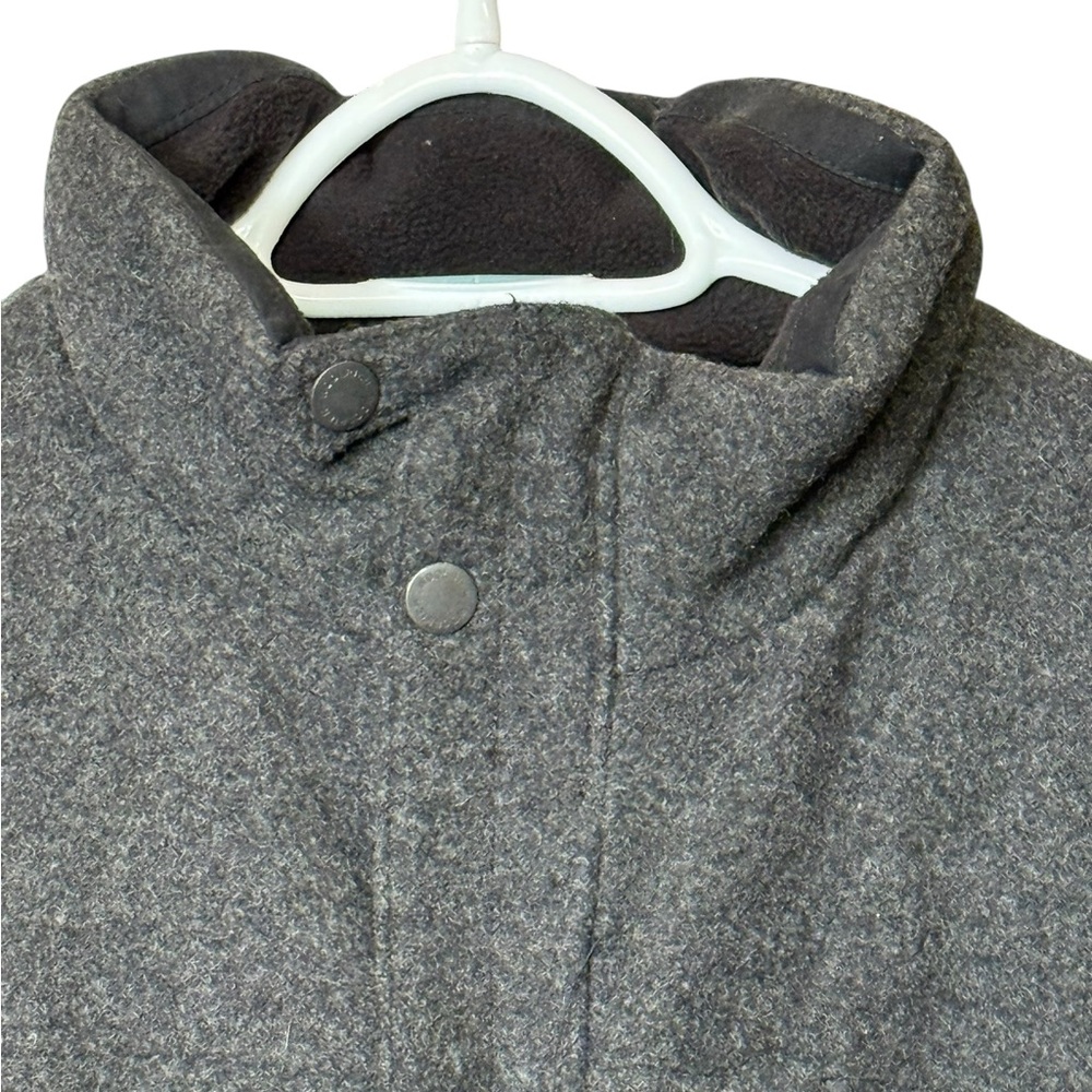 Woolrich Gray 80% Wool Quilted Utility Coat Medium - Picture 14 of 17